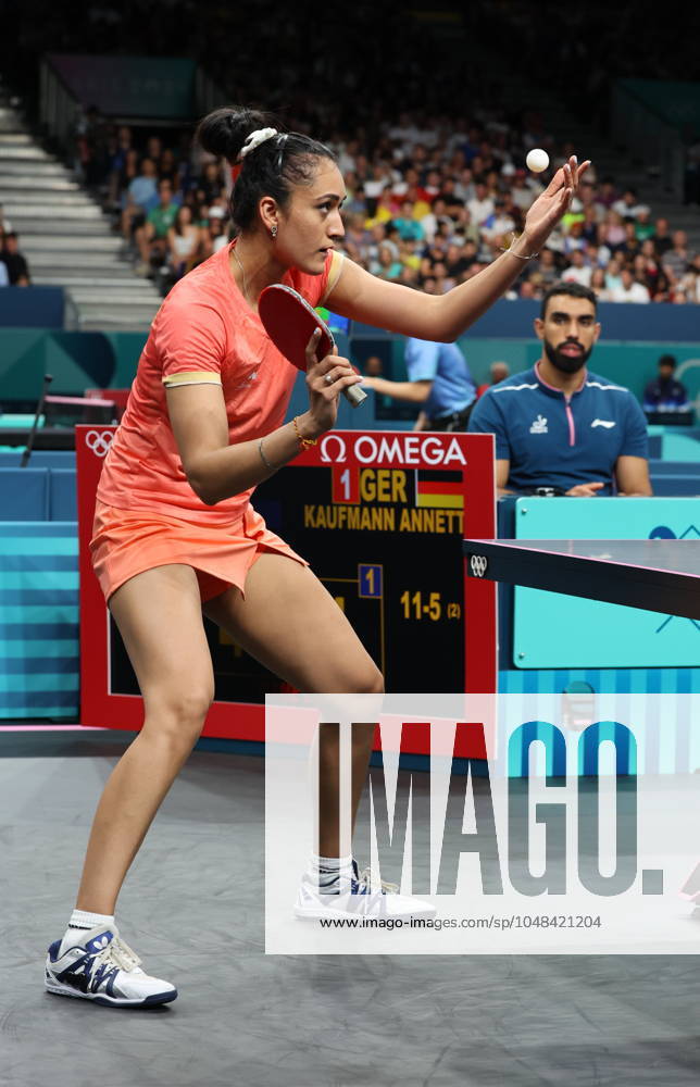 Sports News 2024 Paris Olympics 2024: Table tennis, Tischtennis Women Team Singles Qr Finals Germany won by 3-1 ndias Manika Batra facing KAUFMANN - GER Porte Maillot Main Media Centre France