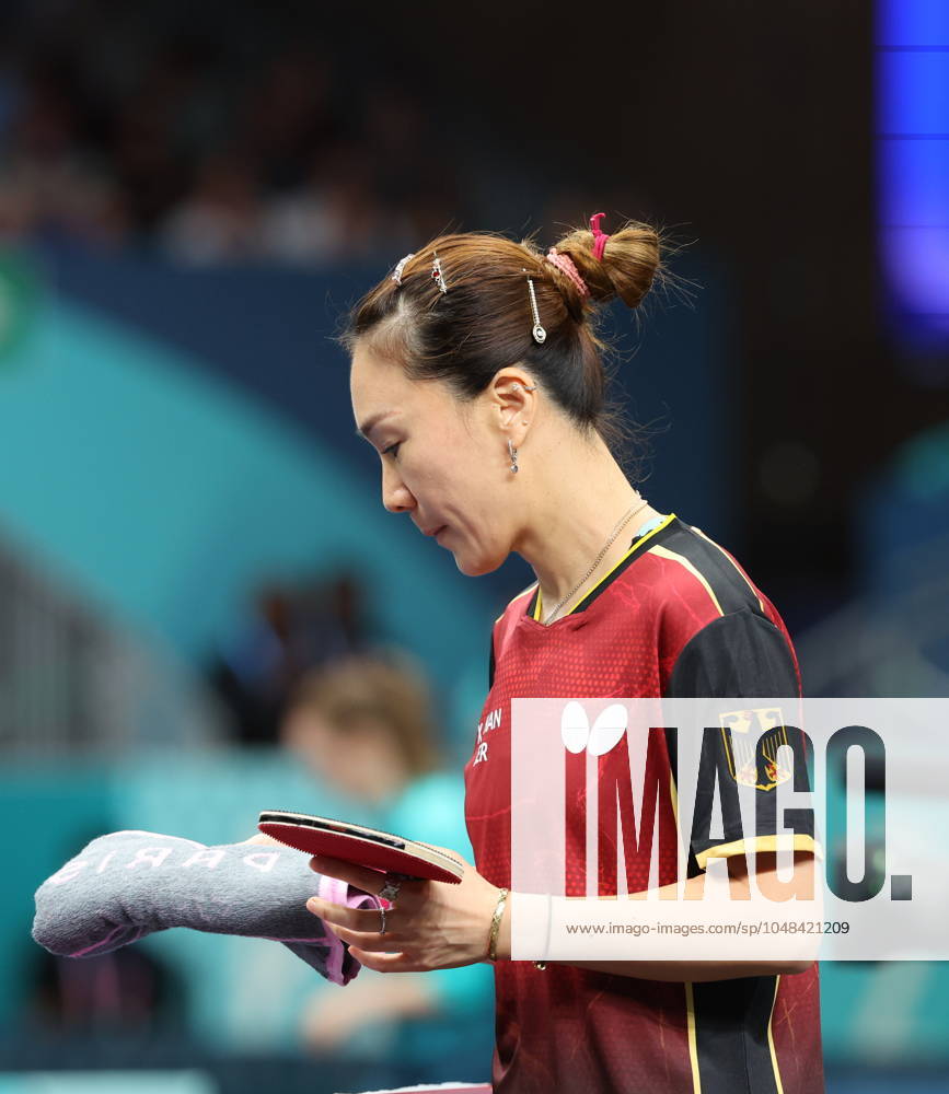 Sports News 2024 Paris Olympics 2024: Table tennis, Tischtennis Women Team Singles Qr Finals Germany won by 3-1 AG Kamath IND v SHAN X Germany SHAN X Germany in action Porte Maillot Main Media Centre France