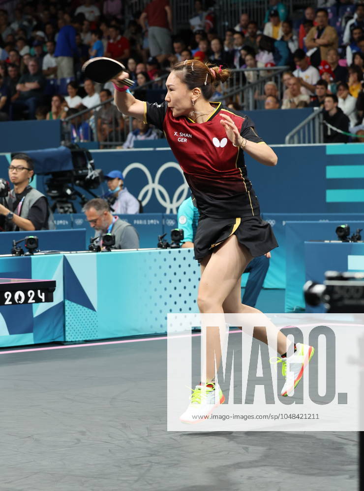 Sports News 2024 Paris Olympics 2024: Table tennis, Tischtennis Women Team Singles Qr Finals Germany won by 3-1 AG Kamath IND v SHAN X Germany SHAN X Germany in action Porte Maillot Main Media Centre France