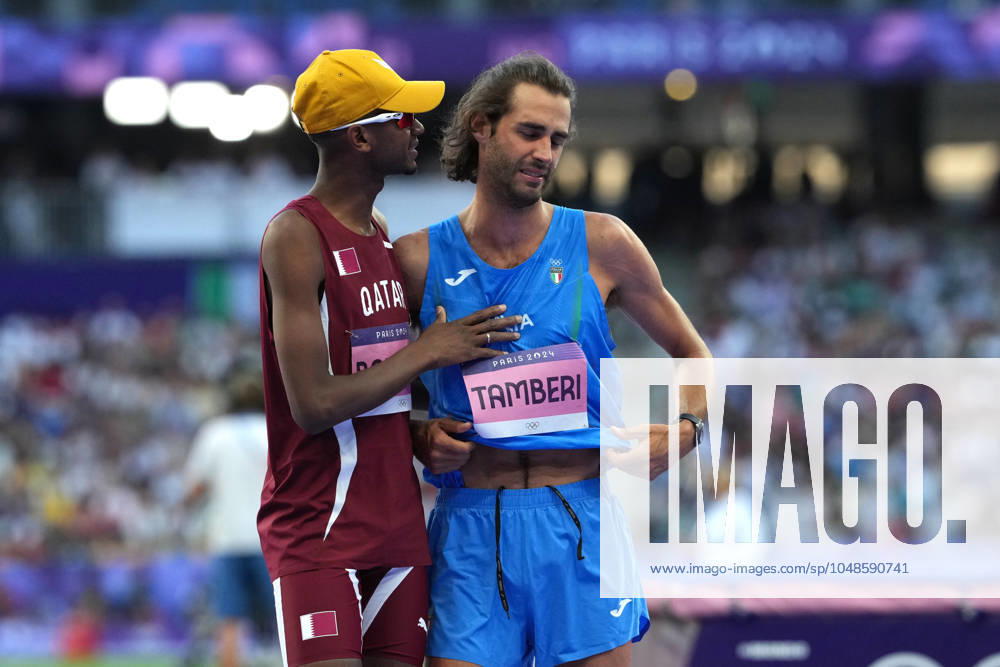 Gianmarco Tamberi, of Italy, during the men s high jump final at the 2024 Summer Olympics, Saturday, Aug. 10, 2024, in Saint-Denis, France. (Photo LaPresse Gian Mattia D Alberto)