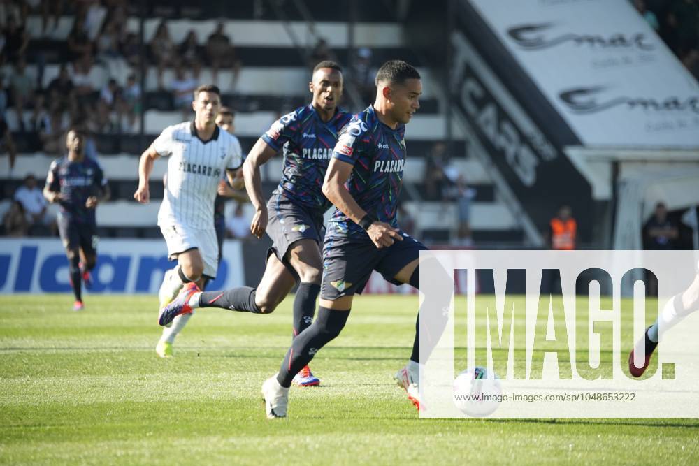 Madson Monteiro of Moreirense Futebol Clube in action during the Liga Portugal Betclic week 1 football match between Sporting Clube Farense and Moreirense FC at Sao Luis Stadium