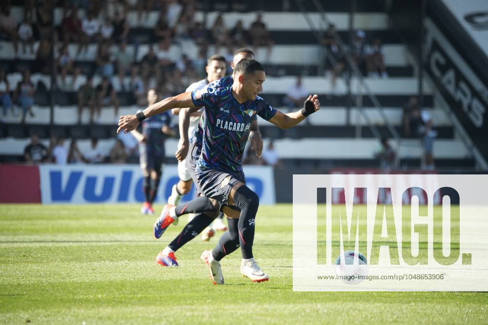 Madson Monteiro of Moreirense Futebol Clube in action during the Liga Portugal Betclic week 1 football match between Sporting Clube Farense and Moreirense FC at Sao Luis Stadium