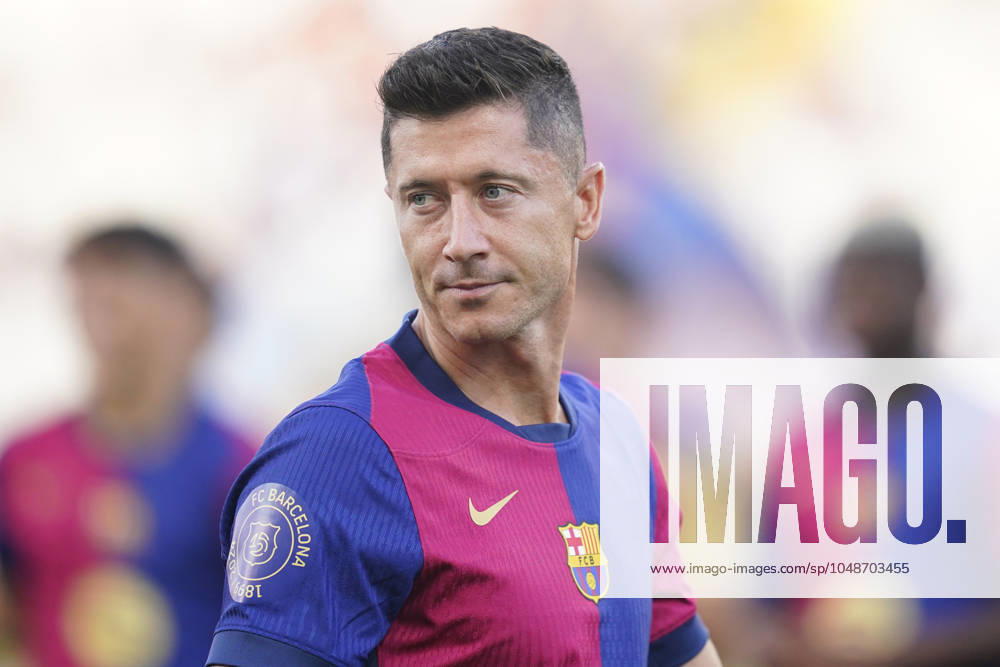 ESP: FC Barcelona, Barca v AS Monaco. Joan Gamper Trophy. Robert Lewandowski of FC Barcelona during the Joan Gamper Trophy match between FC Barcelona and AS Monaco FC played at Luis Companys Stadium on August, 2024 in Barcelona Spain. kpng