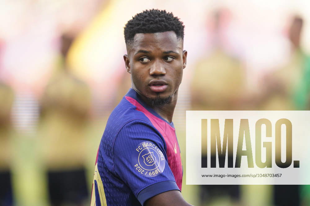 ESP: FC Barcelona, Barca v AS Monaco. Joan Gamper Trophy. Ansu Fati of FC Barcelona during the Joan Gamper Trophy match between FC Barcelona and AS Monaco FC played at Luis Companys Stadium on August, 2024 in Barcelona Spain. kpng