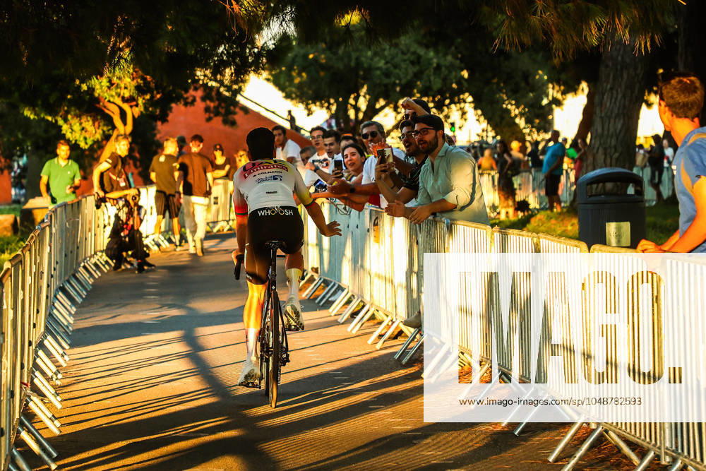 Team Presentation Photos from La Vuelta 2024 in BelÈm - 15 Aug 2024 Joao Almeida of Portugal from the UAE Team Emirates seen during the team presentation at the Torre de Belem prior to the 79th La Vuelta Ciclista a Espana 2024. Belem Portugal