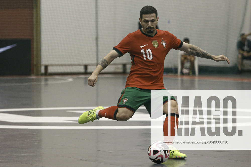 FUTSAL - PORTUGAL x CUBA Viseu (PT) 08 22 2024 - FUTSAL - PORTUGAL x CUBA, Joao Matos player of the Portugal national team, Nationalteam during the match between Portugal x Cuba, in a match valid in preparation for the 2024 Futsal World Championship, WM, Weltmeisterschaft which takes place in Uzbekistan. (Foto: Alexandre Gomes Thenews2 imago images) SPO
