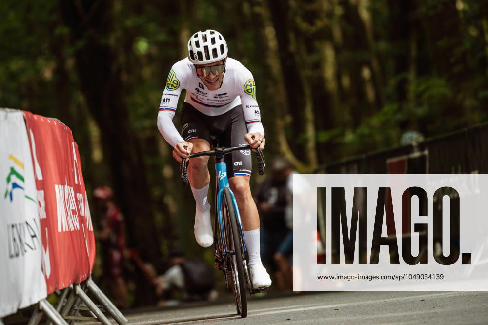 West Bohemia Tour 2024, prologue, Road cycling, Rad, Radsport, Strasse Matthias Schwarzbacher (ATT Investments) wins in slovak time trial champion jersey, on August 22, 2024, Radyne, Czechia. (CTKxPhoto JanxBrychta) CTKPhotoF202408230027401 CTKPhotoF202408230027401