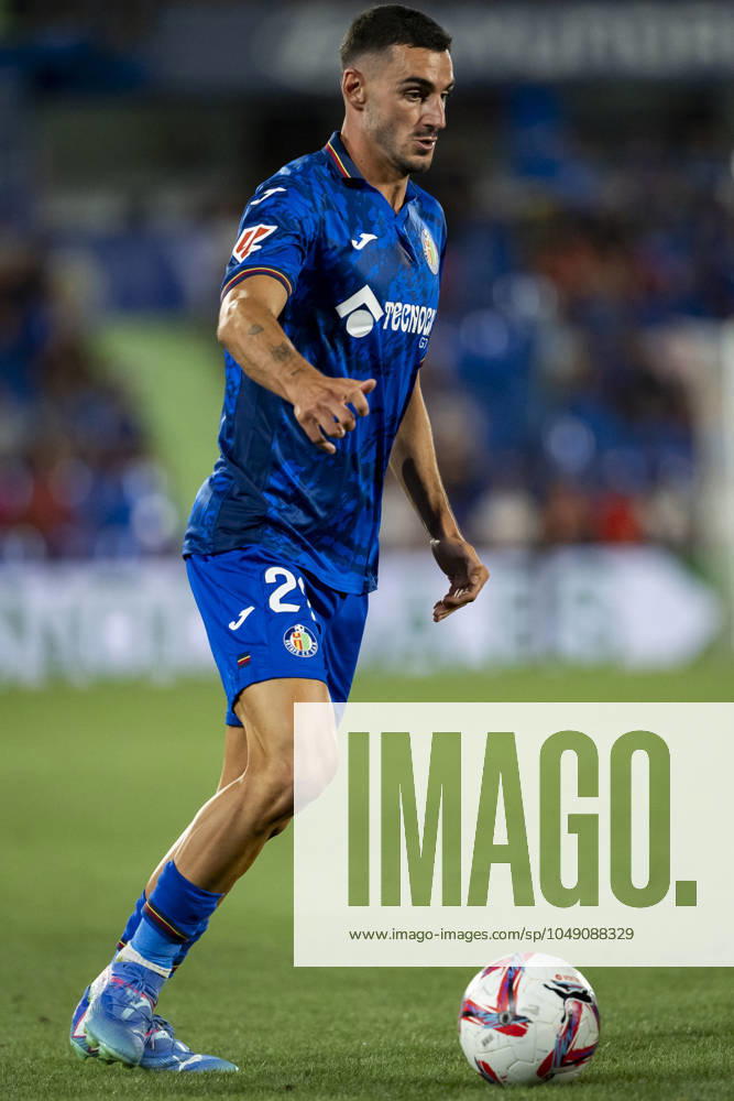 Getafe CF vs Rayo Vallecano - La Liga EA Sports 2024 25 Juan Iglesias of Getafe CF in action with the ball during the La Liga EA Sports 2024 25 football match between Getafe CF vs Rayo Vallecano at Estadio Coliseum on August 24, 2024 in Getafe, Spain. Getafe Estadio Coliseum Madrid Spain
