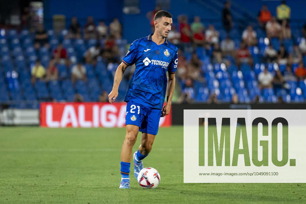 Getafe CF vs Rayo Vallecano - La Liga EA Sports 2024 25 Juan Iglesias of Getafe CF in action with the ball during the La Liga EA Sports 2024 25 football match between Getafe CF vs Rayo Vallecano at Estadio Coliseum on August 24, 2024 in Getafe, Spain. Getafe Estadio Coliseum Madrid Spain