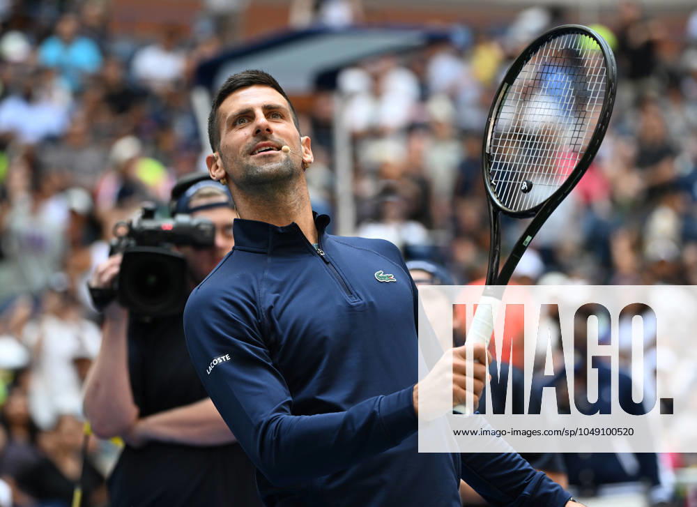 FLUSHING NY- AUGUST 24: Novak Djokovic is seen during Arthur Ashe Kids Day at the USTA Billie Jean King National Tennis Center on August 24, 2024 in Flushing Queens.