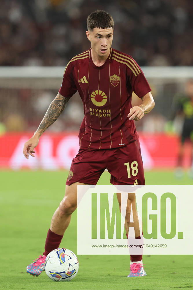 Rome, Italy 25.08.2024 : Matias Soule of Roma during Italian football championship Serie A Enilive 2024-2025 match AS Roma Vs Empoli FC at Stadio Olimpico in Rome on August 25, 2024.