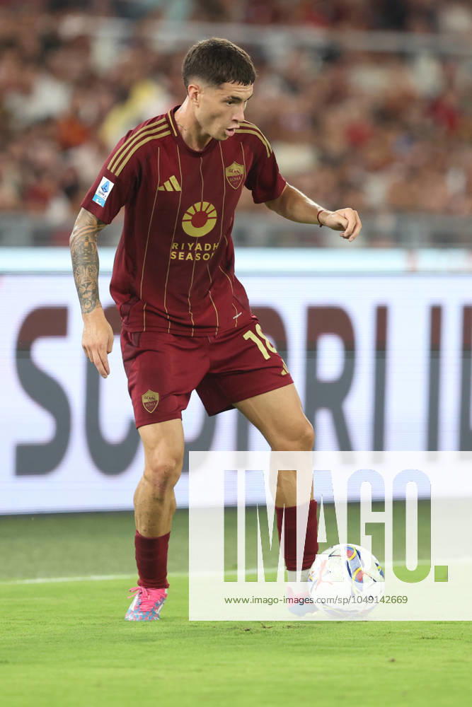 Rome, Italy 25.08.2024 : Matias Soule of Roma during Italian football championship Serie A Enilive 2024-2025 match AS Roma Vs Empoli FC at Stadio Olimpico in Rome on August 25, 2024.