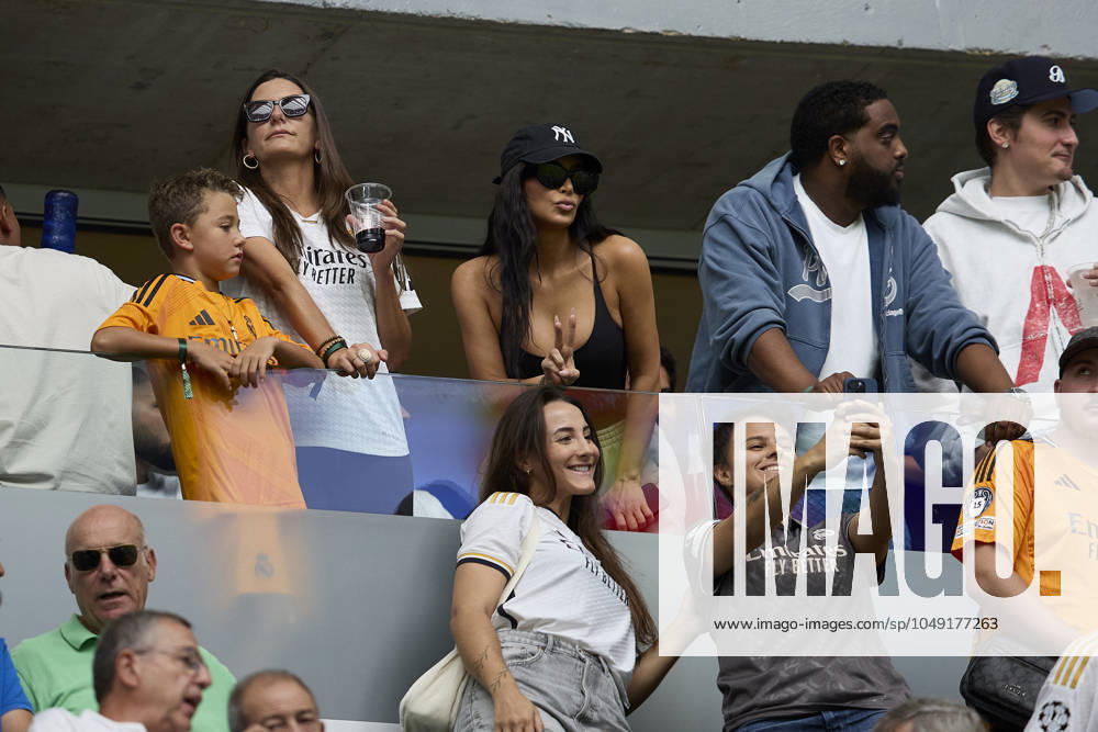 Kim Kardashian during La Liga football match between Real Madrid CF v Real Valladolid at Santiago Bernabeu Stadium in Madrid, Spain, August 25, 2024 Madrid Spain - ZUMAa206 20240825_zsp_a206_017