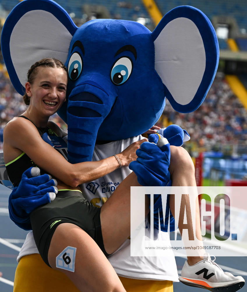Silesia Diamond League Meeting 2024 In Chorzow CHORZOW, POLAND - AUGUST 25: Femke Bol of Netherlands celebrates as she wins the Women s 400m Hurdles at the Silesia Kamila Skolimowska Memorial, part of the Wanda Diamond League, on August 25, 2024, at Slaski Stadium in Chorzow. Chorzow Poland