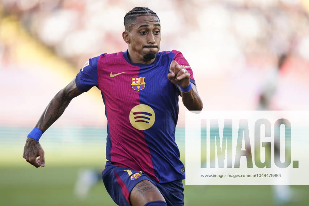 ESP: FC Barcelona, Barca v Real Valladolid. La Liga EA Sports. Date Raphael Dias Belloli Raphinha of FC Barcelona during the La Liga EA Sports match between FC Barcelona and Real Valladolid played at Lluis Companys Stadium on August 31, 2024 in Barcelona, Spain. kpng