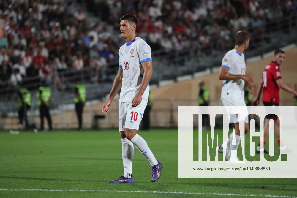 Patrik Schick of Czech Republic during the UEFA Nations League match between Georgia and Czech Republic at the Mikheil Meskhi Stadium on September 7, 2024 in Tbilisi, Georgia. Tbilisi Mikheil Meskhi Stadium, Ilia Chavchavadze Avenue, Zemo Vake, Vake, Vake District, Tbilisi, 1062, Georgia Georgia