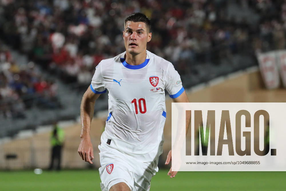 Patrik Schick of Czech Republic during the UEFA Nations League match between Georgia and Czech Republic at the Mikheil Meskhi Stadium on September 7, 2024 in Tbilisi, Georgia. Tbilisi Mikheil Meskhi Stadium, Ilia Chavchavadze Avenue, Zemo Vake, Vake, Vake District, Tbilisi, 1062, Georgia Georgia