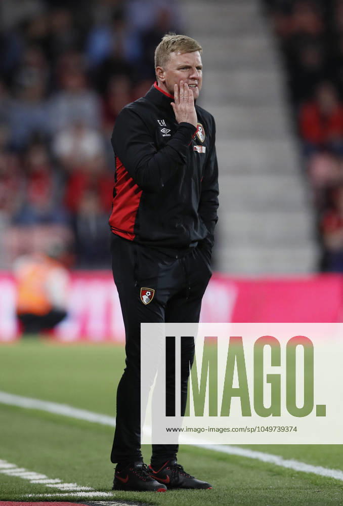 AFC Bournemouth v Manchester United, ManU - Premier League - Vitality Stadium April 18, 2018 - Bournemouth, United Kingdom - Eddie Howe manager of Bournemouth looks on frustrated during the premier league match at the Vitality Stadium, Bournemouth. Picture date 18th April 2018. Picture credit should read: David Klein Sportimage Bournemouth United Kingdom