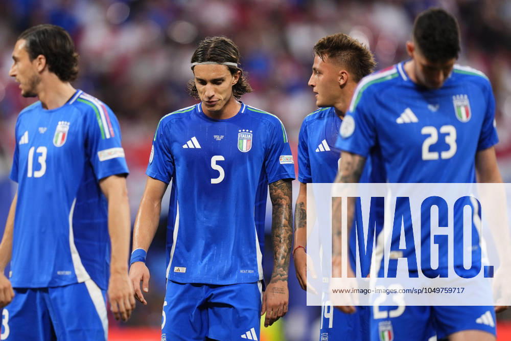 Italys Riccardo Calafiori during the Euro 2024 soccer match between Croatia and Italy at the Leipzig stadium, Lipsia, Germany - Monday 24, June , 2024. - Soccer .