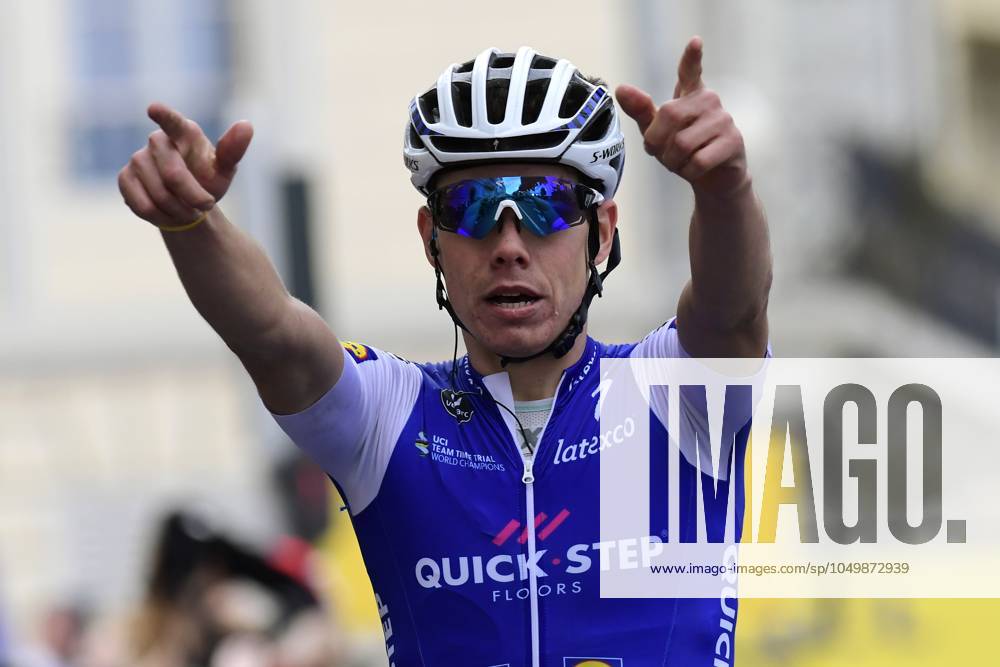 Paris - Nice 2017 - stage 8 NICE, FRANCE - MARCH 12 : DE LA CRUZ MELGAREJO David (ESP) Rider of Quick-Step Floors Cycling team celebrates winning stage 08 of the 75th edition of the Paris - Nice cycling race, a stage of 115,5 km with start and finish in Nice on March 12, 2017 in Nice, France, 12 03 2017 Nice France