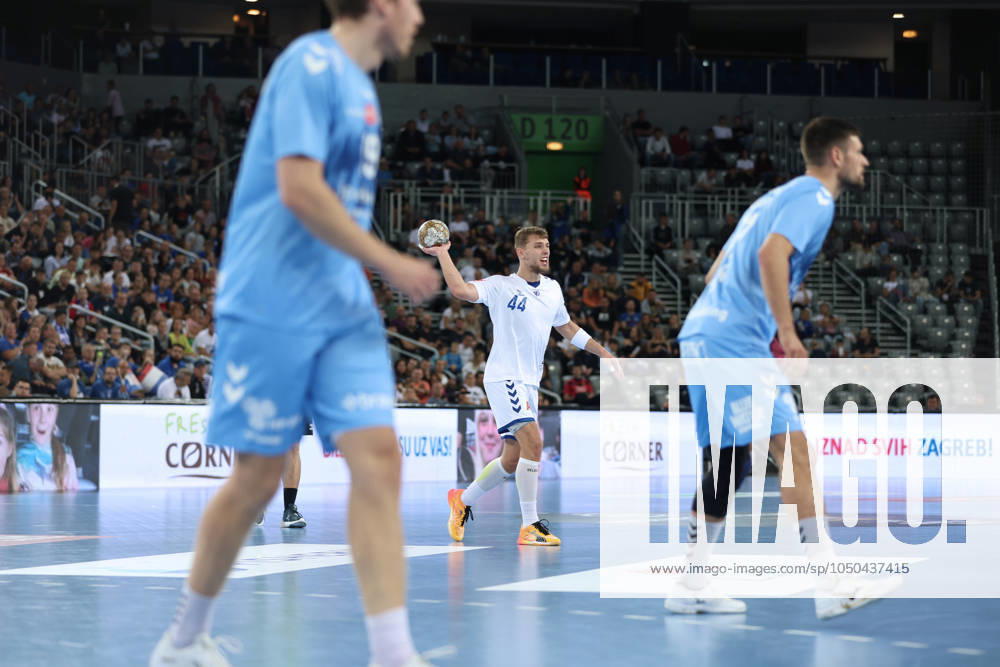 HC Zagreb v Aalborg Handbold - EHF Champions League ZAGREB, CROATIA - SEPTEMBER 18: Ihar Bialiauski of HC Zagreb in action during EHF Champions League Group Phase match between HC Zagreb and Aalborg Handbold at Arena Zagreb on September 18, 2024 in Zagreb, Croatia. SanjinxStrukic PIXSELL