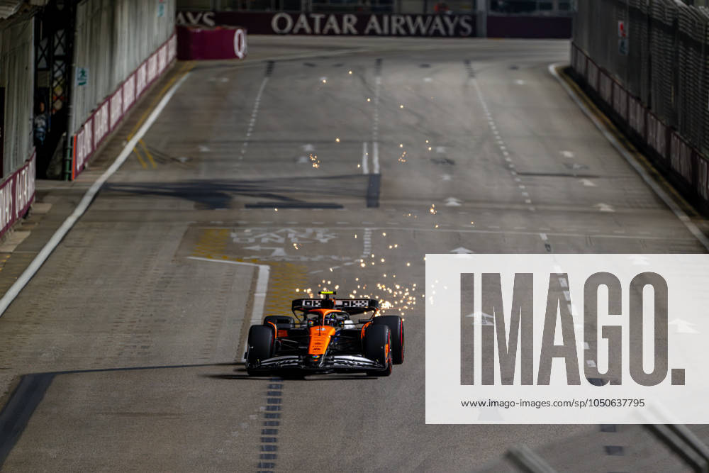MARINA BAY, SINGAPORE: Lando Norris, racing for the McLaren F1 team during the 2024 Formula 1 Singapore Grand Prix at the Marina Bay Street Circuit in Marina Bay, Singapore