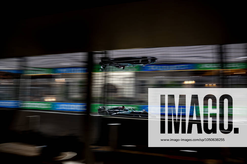 MARINA BAY, SINGAPORE: George Russell, racing for the Mercedes F1 team during the 2024 Formula 1 Singapore Grand Prix at the Marina Bay Street Circuit in Marina Bay, Singapore