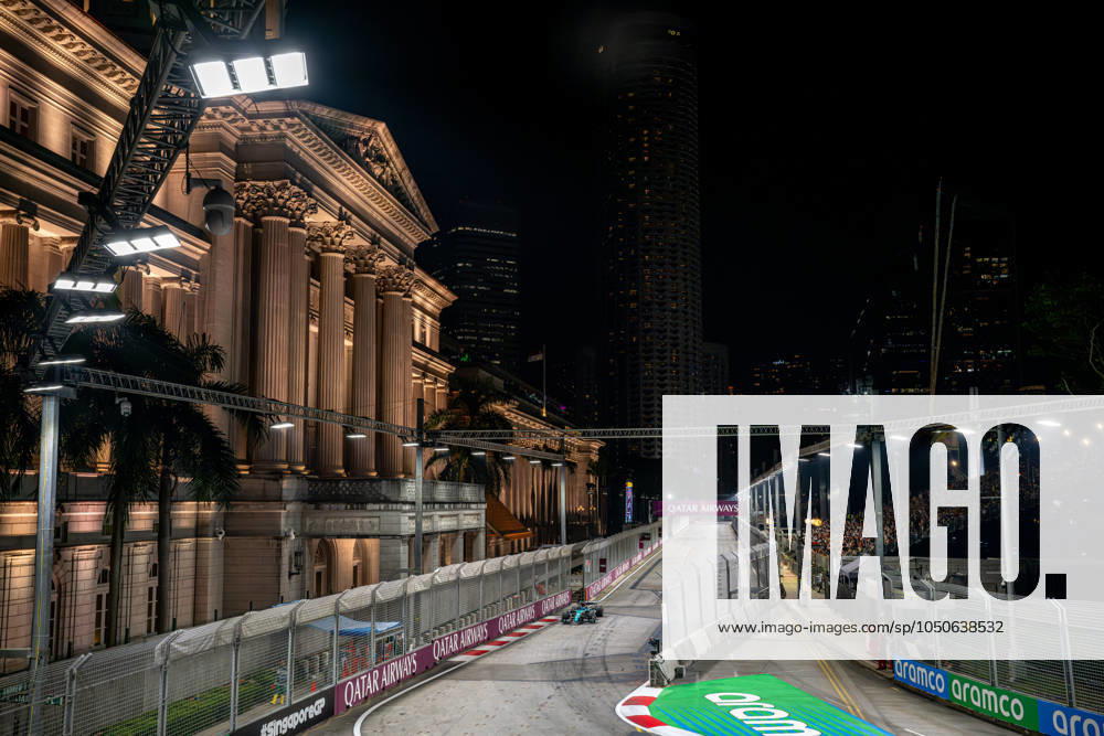 MARINA BAY, SINGAPORE: George Russell, racing for the Mercedes F1 team during the 2024 Formula 1 Singapore Grand Prix at the Marina Bay Street Circuit in Marina Bay, Singapore