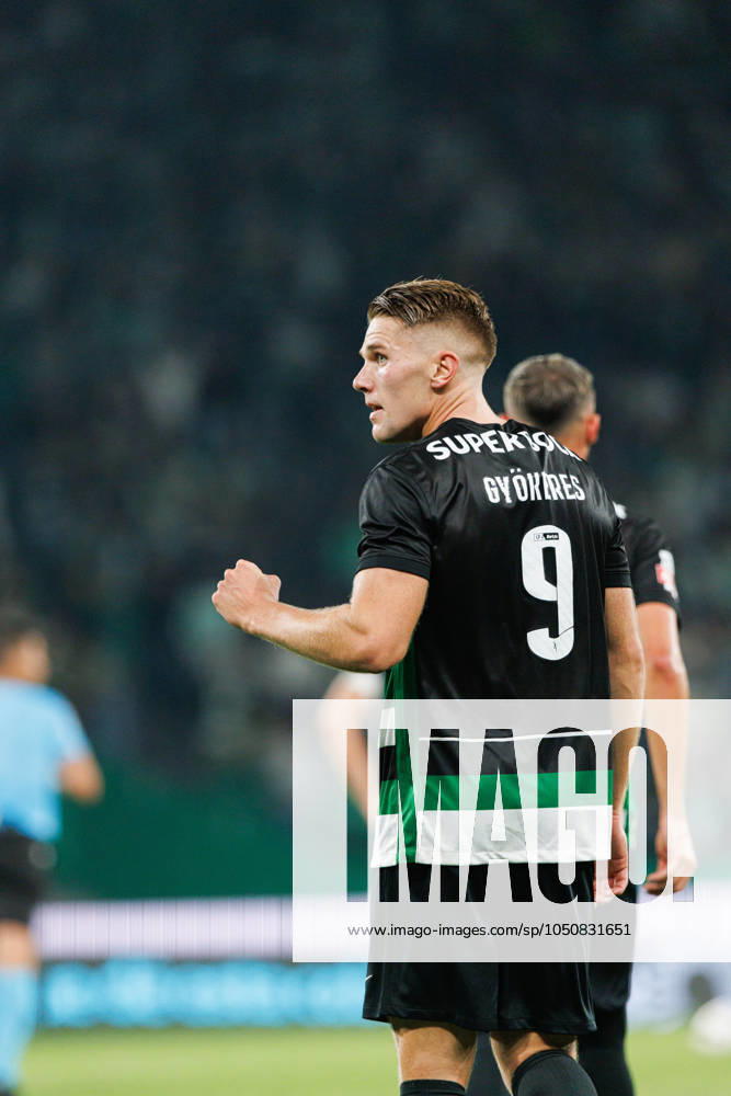 Sporting CP Vs AVS Futebol SAD in Lisbon - 22 Sept 2024 Viktor Gyokeres (Sporting CP) seen celebrating after scoring goal during the Liga Portugal game between teams of Sporting CP and AVS Futebol SAD at Estadio Jose Alvalade. final score 3:0 Lisbon Portugal