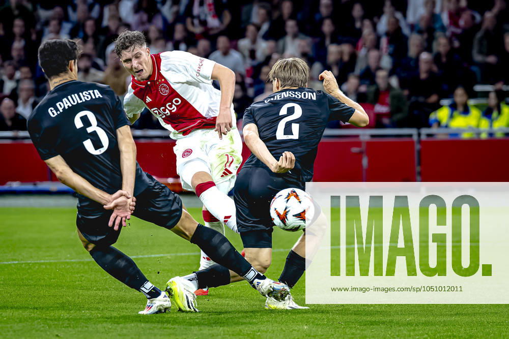 AFC Ajax Amsterdam forwarder Mika Godts, during the match Ajax - Besiktas at the Johan Cruijff ArenA for the UEFA Europa League - League phase - Matchday 1 season 2024-2025 in AMSTERDAM, Netherlands on 26 september 2024, (photo by Marcel van Dorst EYE4images DeFodi Images) Defodi-746_190848
