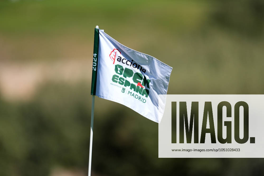 Illustration, flag on a hole during the Acciona Open Espana 2024, golf DP World Tour in Spain, celebrated at Club de Campo of Madrid on September 27, 2024, in Madrid, Spain. Madrid SPAIN - ZUMAa181 20240927_zaa_a181_113