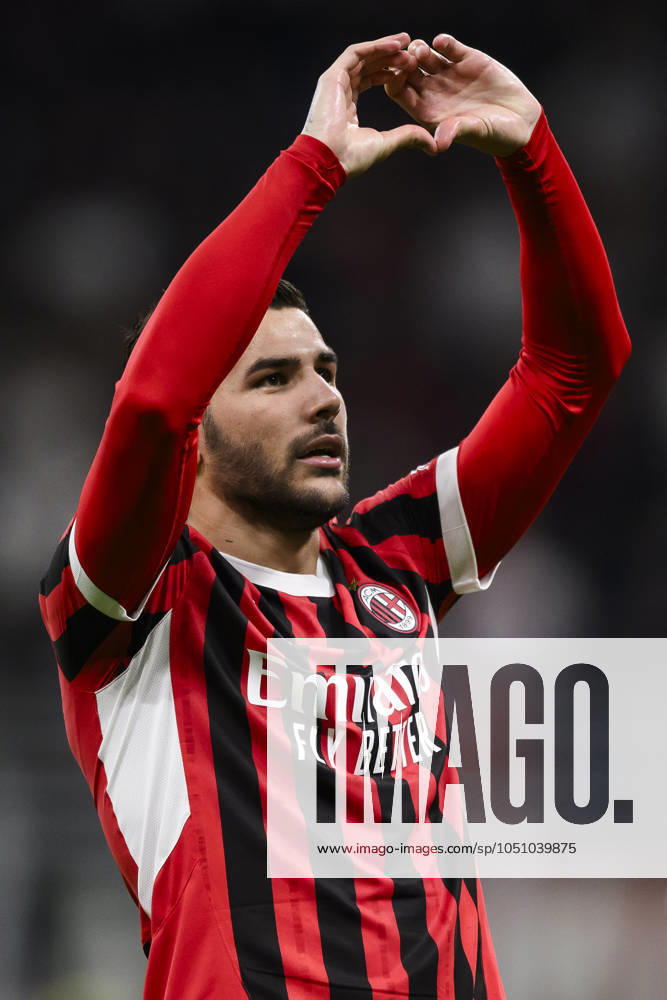 AC Milan v US Lecce - Serie A Theo Hernandez of AC Milan celebrates after scoring a goal during the Serie A football match between AC Milan and US Lecce. Milan Italy