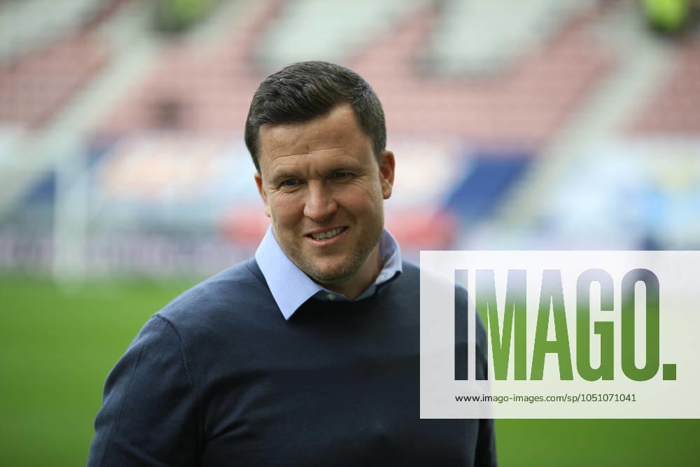 Wigan Athletic v Exeter City EFL Sky Bet League 1 28 09 2024. Exeter City Manager Gary Caldwell smiling during the EFL Sky Bet League 1 match between Wigan Athletic and Exeter City at the Brick Community Stadium, Wigan, England on 28 September 2024. Wigan Brick Community Stadium Greater Manchester England Editorial use only DataCo restrictions apply See www.football-dataco.com ,