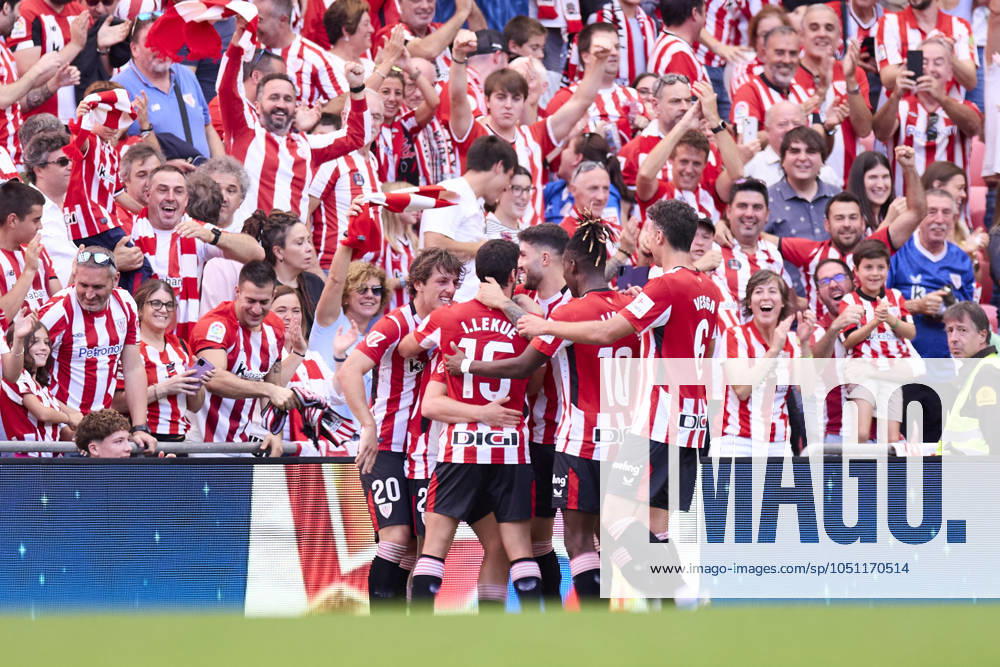 Fußball, Athletic Bilbao - FC Sevilla September 29, 2024, Bilbao, Vizcaya, SPAIN: Mikel Jaureguizar of Athletic Club celebrates after scoring the team s first goal during the LaLiga EA Sports match between Athletic Club and Sevilla FC at San Mames on September 29, 2024, in Bilbao, Spain. Bilbao SPAIN - ZUMAa181 20240929_zaa_a181_201
