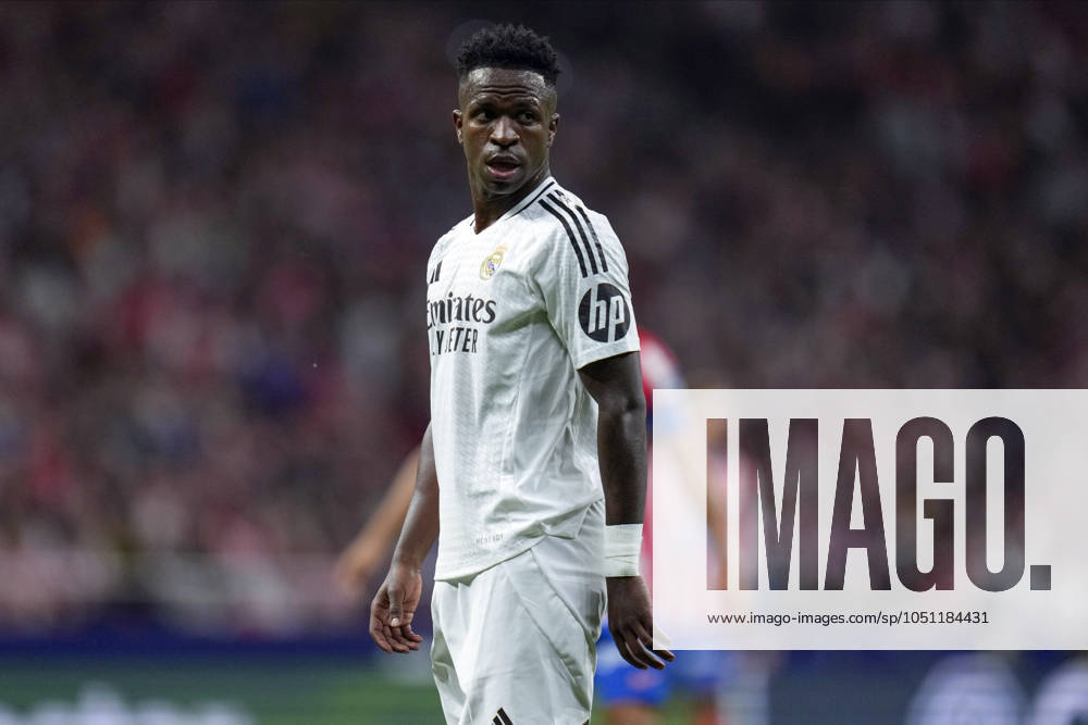 ESP: Atletico de Madrid - Real Madrid CF. La Liga EA Sports. Date 8 Vinicius Junior of Real Madrid CF during the La Liga EA Sports match between Atletico de Madrid and Real Madrid CF played at Civitas Metropolitano Stadium on September 29, 2024 in Madrid, Spain. kpng