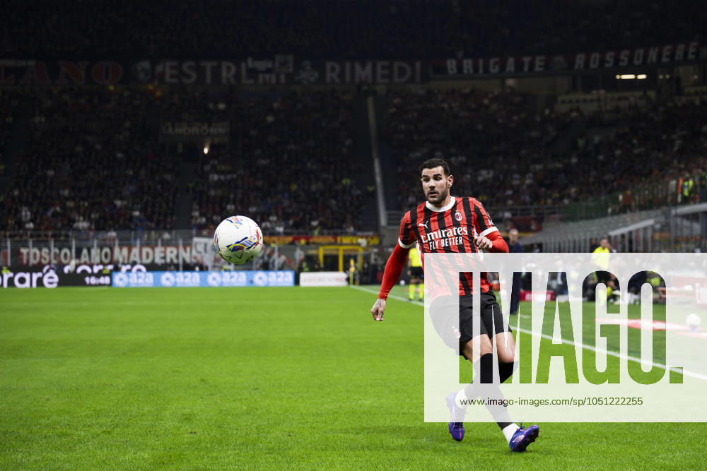 AC Milan v US Lecce - Serie A Theo Hernandez of AC Milan in action during the Serie A football match between AC Milan and US Lecce. Milan Italy