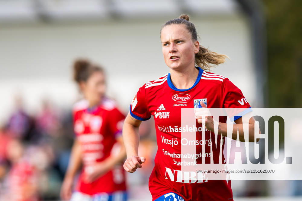 Vittsjös Julia Tunturi under fotbollsmatchen i Damallsvenskan mellan Vittsjö och Häcken den 5 oktober 2024 i Vittsjö.