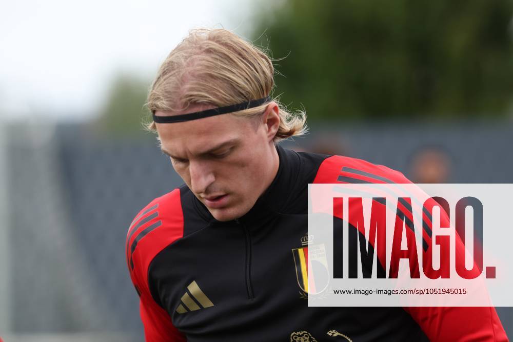 Fußball, Nationalteam Belgien Training Belgium s Sebastiaan Bornauw pictured during a training session of the Belgian national soccer team Red Devils, at the Royal Belgian Football Association s training center, in Tubize, Wednesday 09 October 2024. The Red Devils are playing against Italy on Thursday, for the UEFA Nations League 2025. VIRGINIExLEFOUR x102202400x