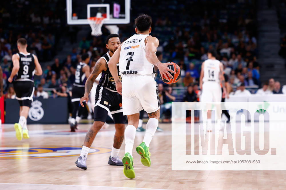 Facundo Campazzo of Real Madrid in action during the Turkish Airlines EuroLeague, basketball match played between Real Madrid and Partizan Mozzart Bet Belgrade at WiZink Center on October 10, 2024 in Madrid, Spain. Madrid SPAIN - ZUMAa181 20241010_zaa_a181_118