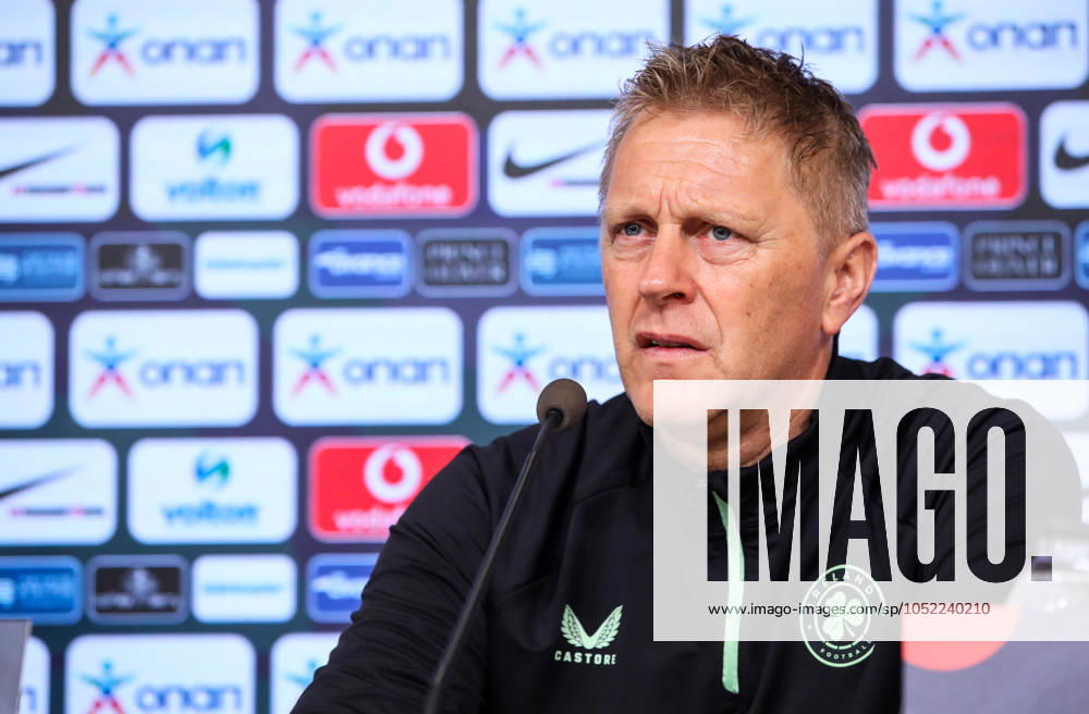Republic of Ireland press conference, PK, Pressekonferenz Georgios Karaiskakis Stadium, Athens, Greece 12 10 2024 Head Coach Heimir Hallgrimsson Heimir Hallgrimsson 12 10 2024