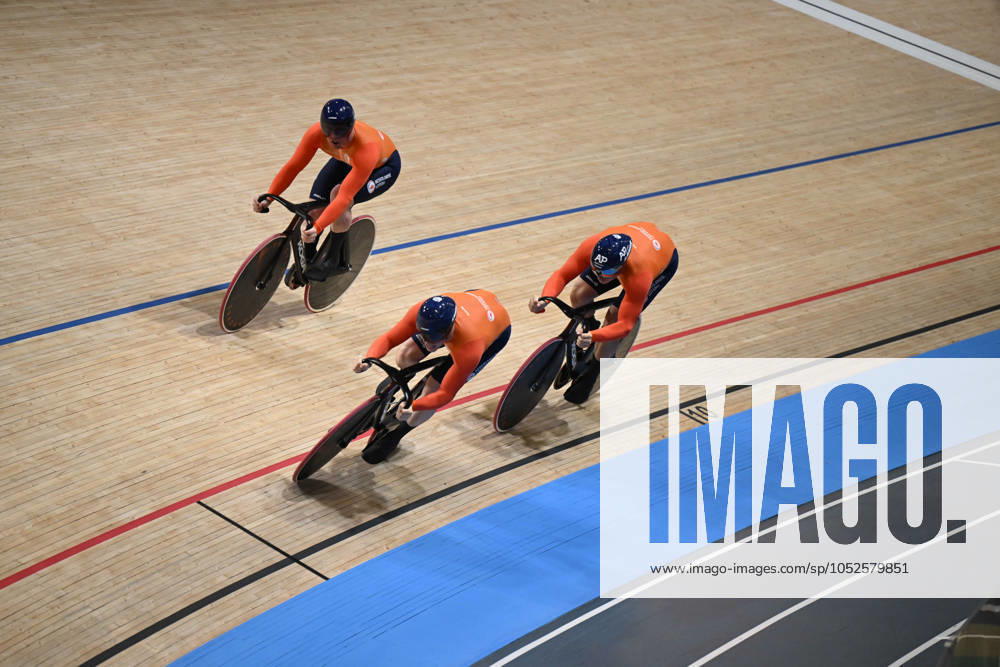 World Championships Elite Track; Giornata 01; 2024, Olanda; Hoogland, Jeffrey; Lavreysen, Harrie; Van Den Berg, Roy; Velodromo Ballerup;