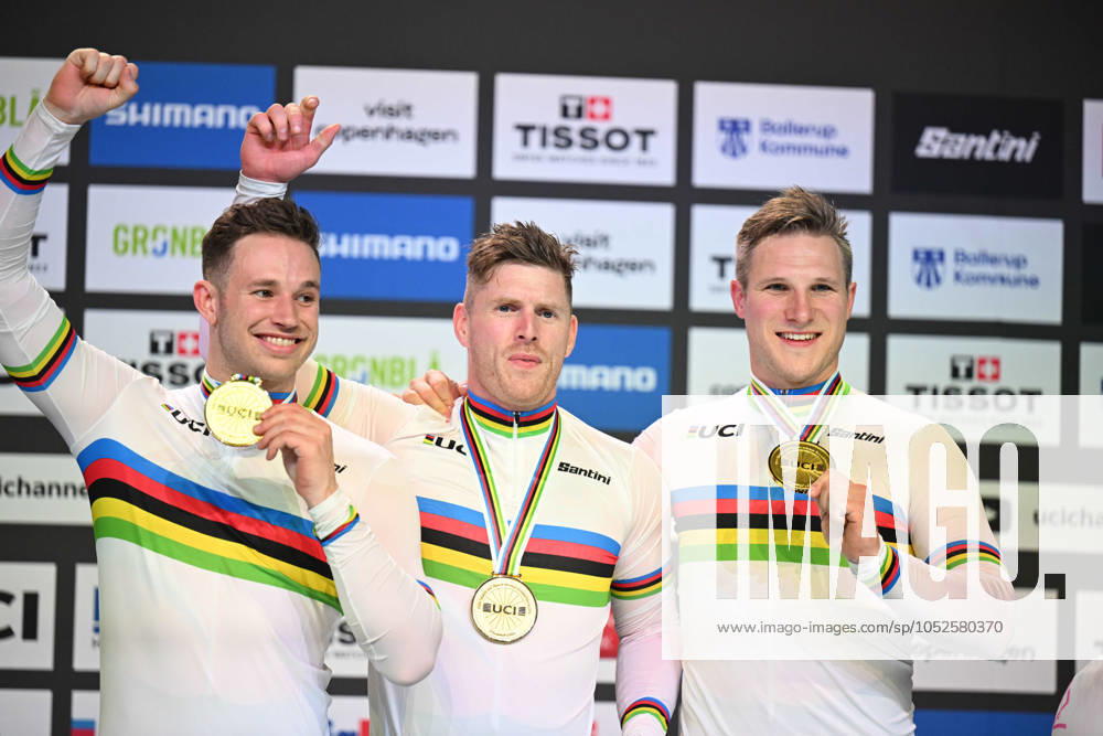 World Championships Elite Track; Giornata 01; 2024, Olanda; Hoogland, Jeffrey; Lavreysen, Harrie; Van Den Berg, Roy; Velodromo Ballerup;