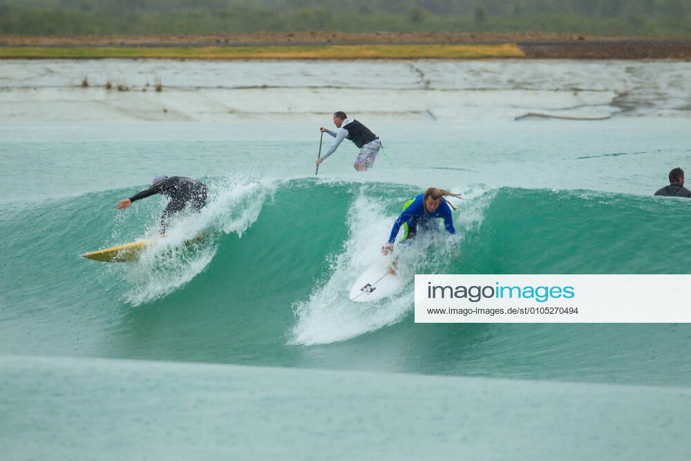 PICTURE SHOWS: The original, larger Surf Lakes wave generator. ..... STORY: (1 Oct) Australian company Surf Lakes have created a smaller version of their amazing wave generator suitable for urban areas. The firm behind unique concentric wave making technology has launched a new product model designed to suit reduced-sized footprints and with a view to targeting the beginner to intermediate surfing market. While still producing up to 2000 waves per hour (like its larger sibling formerly 5 Waves now known as the Surf Lakes XL model) the new Surf Lakes model requires only two hectares (five acres) of land for construction, therefore has the potential to be built in areas closer to higher population densities where larger land ho