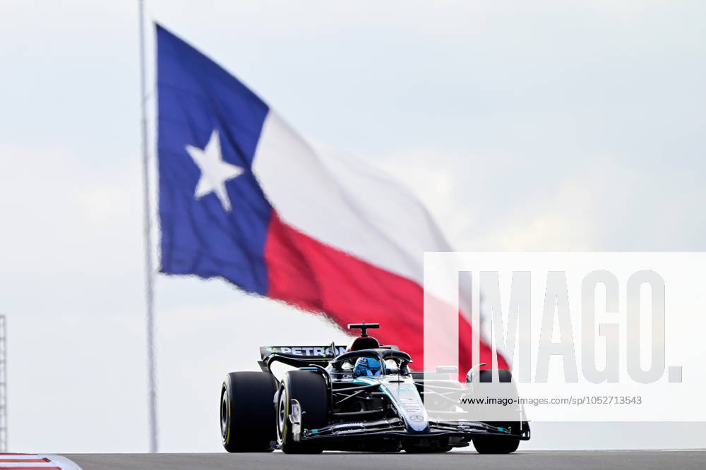 Motorsport FIA Formel 1, Großer Preis der USA 2024, v.l. Sprint Qualifying George Russell (Mercedes AMG Petronas) Startnummer 63 (FIA REGULATIONS PROHIBIT ANY USE OF PHOTOGRAPHS as IMAGE SEQUENCES and or QUASI-VIDEO) Austin