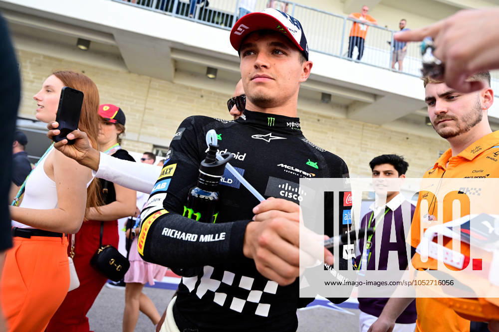 Motorsport FIA Formel 1, Großer Preis der USA 2024, v.l. Sprint Rennen Lando Norris (McLaren) Startnummer 04 (FIA REGULATIONS PROHIBIT ANY USE OF PHOTOGRAPHS as IMAGE SEQUENCES and or QUASI-VIDEO) Austin