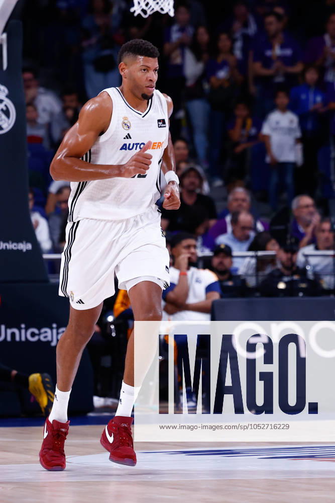 Walter Samuel Tavares da Veiga of Real Madrid in action during the Spanish League, Liga ACB Endesa, basketball match played between Real Madrid and Basquet Girona at WiZink Center on October 20, 2024, in Madrid, Spain. Madrid SPAIN - ZUMAa181 20241020_zaa_a181_039