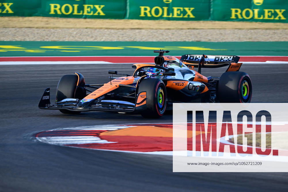 Motorsport FIA Formel 1, Großer Preis der USA 2024, v.l. Qualifying Oscar Piastri (McLaren) Startnummer 81 (FIA REGULATIONS PROHIBIT ANY USE OF PHOTOGRAPHS as IMAGE SEQUENCES and or QUASI-VIDEO) Austin