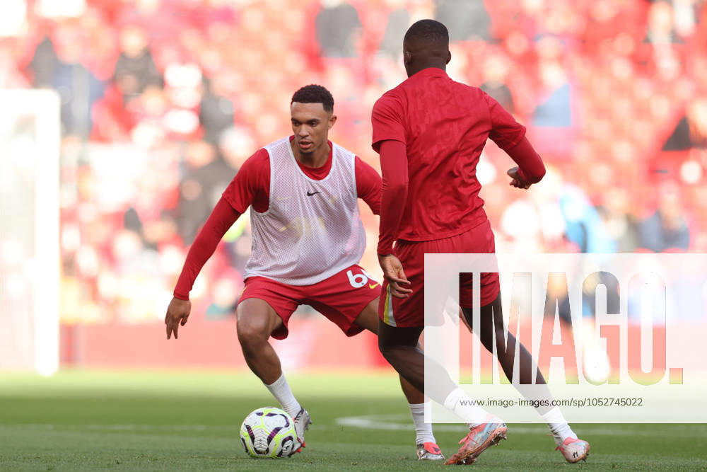Football - 2024 2025 Premier League - Liverpool v Chelsea - Anfield - Sunday 20th October 2024 Trent Alexander-Arnold of Liverpool during the warm up