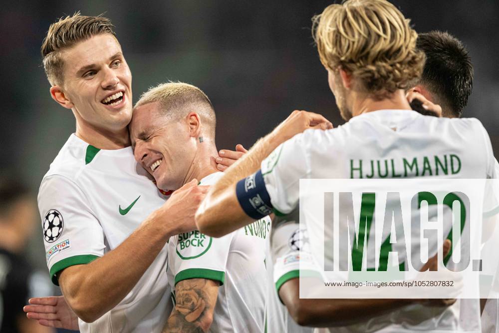 Viktor Gyokeres a goal celebrate during UEFA Champions league match, Sturm Graz - Sporting CP , 22. october 2024