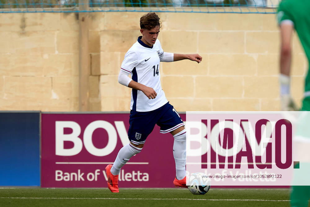 Max Dowman of England is in action during the UEFA European Under-17 Championship 2025 Group 1 qualifying soccer match between England and Malta at the Centenary Stadium, Ta Qali, Malta on October 24, 2024. England v Malta - Under-17 Championship UEFA Qualifying 2025 UEFA_U17_QLFY_25